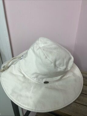 Scala Canvas Sunhat Unisex Kids Off White